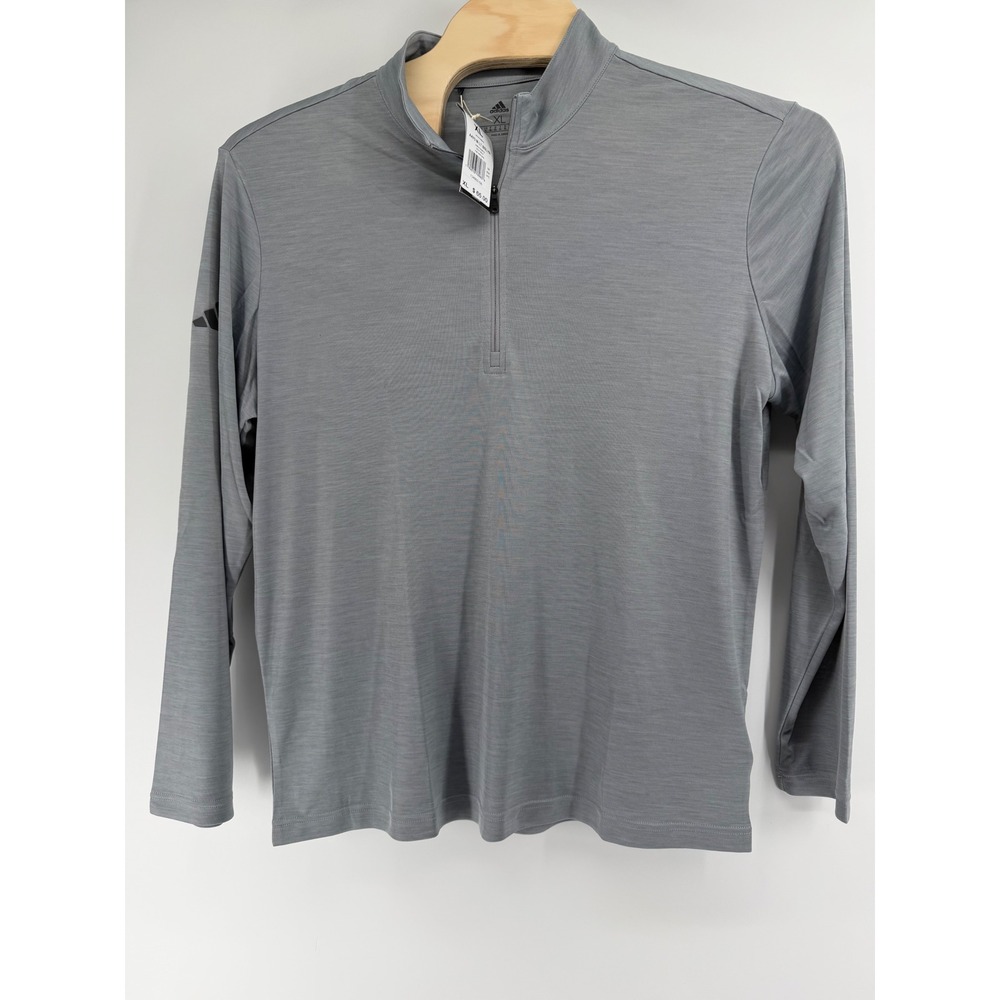 Adidas Golf 1/4 Zip Pullover Mens XL Grey Lightweight Performance Sweatshirt NEW